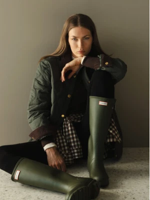 Hunter Kurtka przejściowa Witton HARW0004252 Zielony Regular Fit