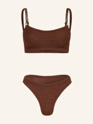 Hunza G Bikini Z Gorsetem Cassi Z Ozdobnymi Perełkami braun