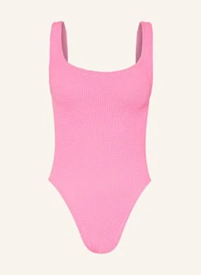 Hunza G Strój Kąpielowy Square Neck pink