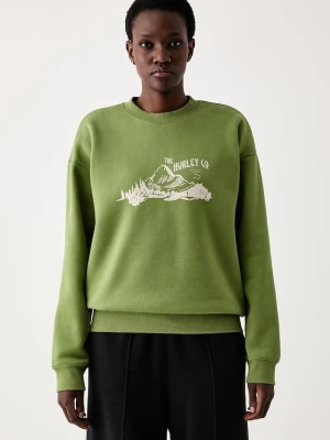 Hurley bluza damska z bawełną zielony