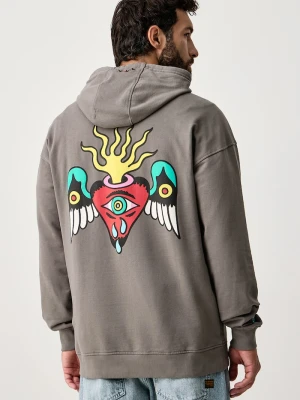 Hurley bluza oversize męska bawełniana Etam Psico szary