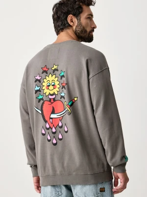 Hurley bluza oversize męska bawełniana Etam Sun szary