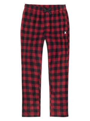 Hurley Spodnie polarowe w kolorze czerwono-czarnym rozmiar: S