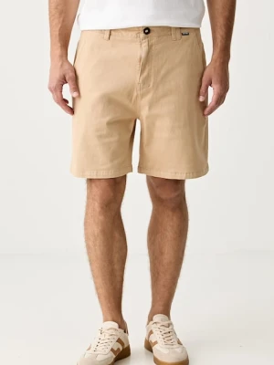 Hurley szorty chino męskie bawełniane z elastanem beżowy