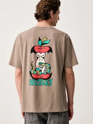Hurley T-shirt męski bawełniany Etam Apple beżowy