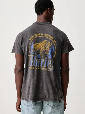 Hurley T-shirt męski bawełniany Spirit Of The West szary
