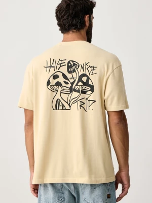 Hurley T-shirt oversize męski bawełniany żółty