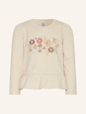 Hust And Claire Bluzka Z Długim Rękawem Hcalma Z Falbanami beige