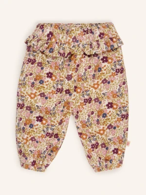 Hust And Claire Spodnie Z Sztruksu Hctrine Z Falbankami beige
