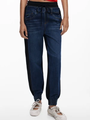 Hybrydowe spodnie dżinsowe jogger Desigual