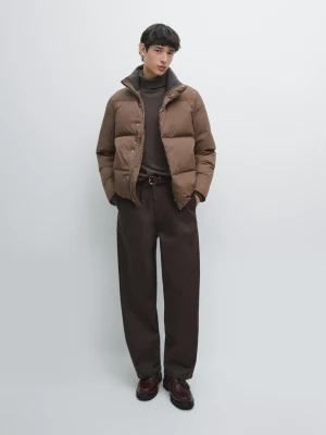 Hydrofobowa Kurtka Z Mieszanki Puchu I Pierza - Opalony - - Massimo Dutti - Mężczyzna