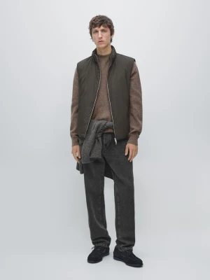 Hydrofobowa Ultra Lekka Kamizelka Z Mieszanki Puchu I Pierza - Czekoladowy - - Massimo Dutti - Mężczyzna