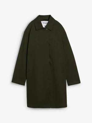 Hydrofobowy trencz, oversize BonPrix zielony
