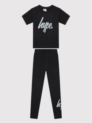 HYPE Komplet t-shirt i legginsy ZVLR-327 Czarny Regular Fit