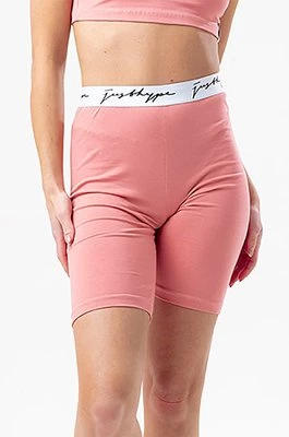 Hype szorty damskie kolor różowy z nadrukiem high waist