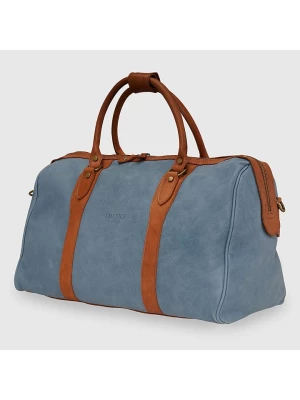I MEDICI FIRENZE Skórzana torba podróżna w kolorze błękitnym - 51 x 27 x 25,5 cm rozmiar: onesize