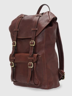 I MEDICI FIRENZE Skórzany plecak w kolorze brązowym - 26,5 x 45 x 13 cm rozmiar: onesize