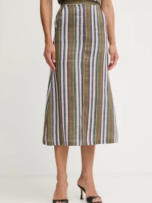 iBlues spódnica z rozcięciem z lnem CIMA