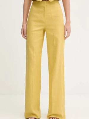 iBlues spodnie straight damskie z dodatkiem lnu CANALE