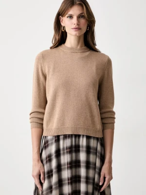iBlues sweter damski z wełną IBLAFONA beżowy