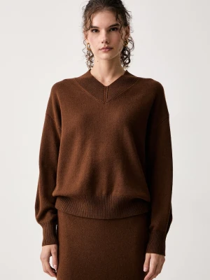iBlues sweter damski z wełną IBLPARAGGI brązowy