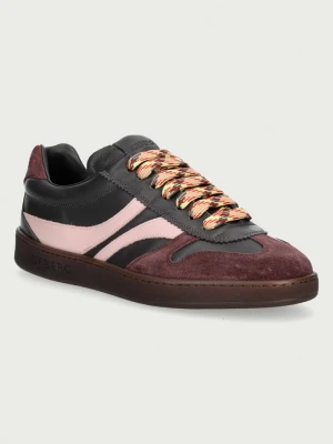 Iceberg California sneakersy damskie skórzane brązowy