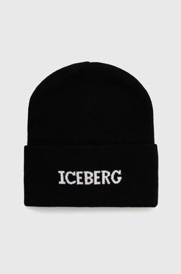 Iceberg czapka wełniana kolor czarny wełniana 30 429 005