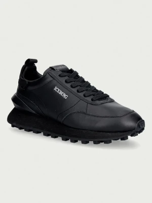 Iceberg Hyper sneakersy męskie skórzane czarny