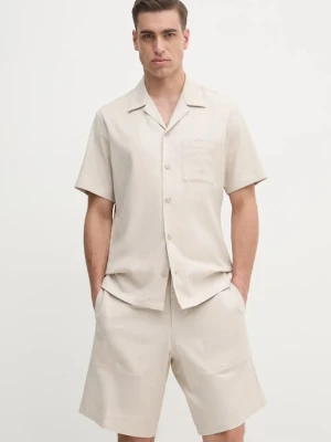 Iceberg koszula z domieszką lnu