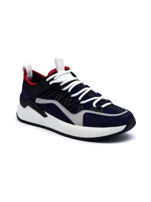 Iceberg Skórzane sneakersy COMB.DEEP BLU