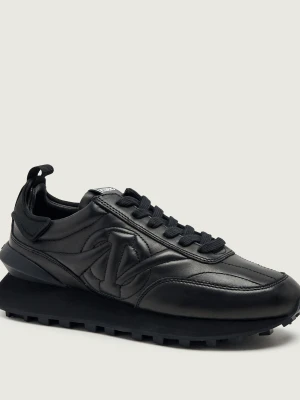 Iceberg Skórzane sneakersy Loop czarny