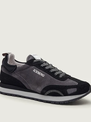 Iceberg Sneakersy UOMO 22E | zamsz czarny