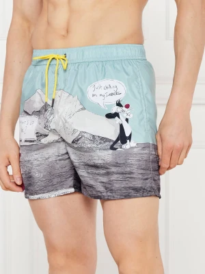 Iceberg Szorty kąpielowe ICEBERG X LOONEY TUNES | Regular Fit miętowy