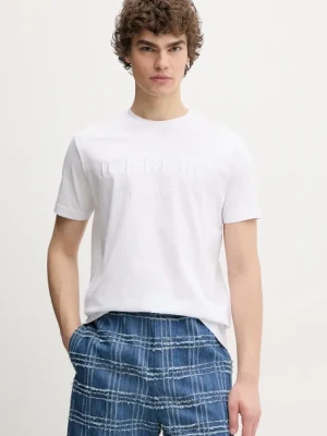Iceberg t-shirt bawełniany męski kolor biały z nadrukiem