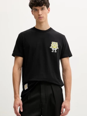 Iceberg t-shirt bawełniany męski kolor czarny wzorzysty F048 6325