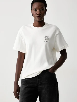 Iceberg T-shirt damski bawełniany beżowy