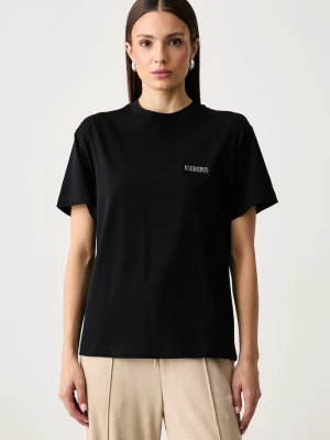 Iceberg T-shirt damski bawełniany czarny