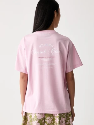 Iceberg T-shirt damski bawełniany różowy