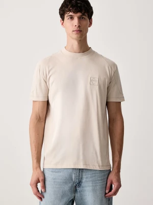 Iceberg T-shirt męski bawełniany beżowy