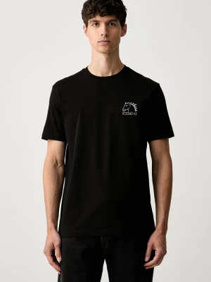 Iceberg T-shirt męski bawełniany czarny
