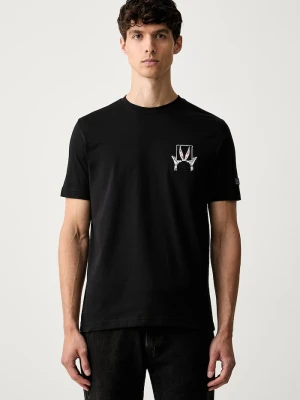 Iceberg T-shirt męski bawełniany czarny