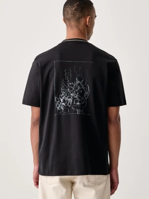 Iceberg T-shirt męski bawełniany czarny