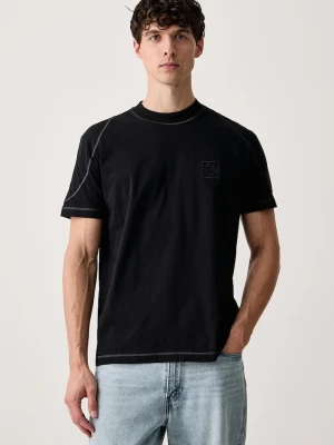 Iceberg T-shirt męski bawełniany czarny