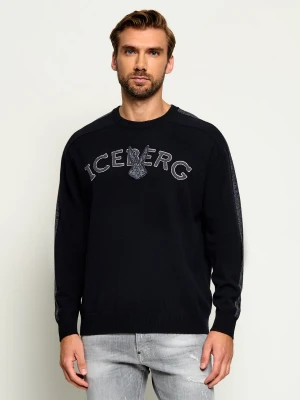 Iceberg Wełniany sweter | Iceberg x Looney Tunes | Regular Fit czarny