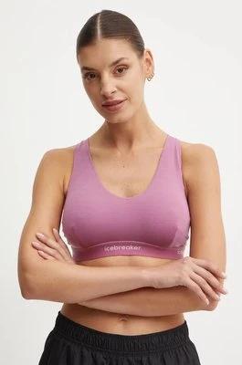 Icebreaker bielizna funkcyjna Merino Blend 125 Cool-Lite Sprite Racerback Bra kolor różowy IB0A572402V1