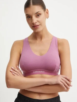 Icebreaker bielizna funkcyjna Merino Blend 125 Cool-Lite Sprite Racerback Bra kolor różowy IB0A572402V1