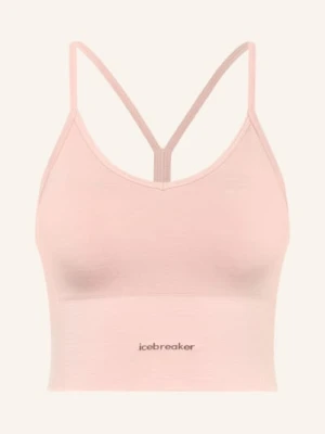 Icebreaker Biustonosz Sportowy 260 Zoneknit Seamless Z Wełną Merynosową rosa