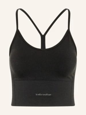 Icebreaker Biustonosz Sportowy 260 Zoneknit Seamless Z Wełną Merynosową schwarz