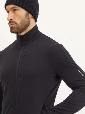 Icebreaker bluza sportowa Merino 260 Quantum IV kolor czarny melanżowa IBBA56W10011