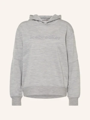 Icebreaker Bluza Z Kapturem 360 Realfleece Elemental Z Wełny Merynosowej grau SZARY